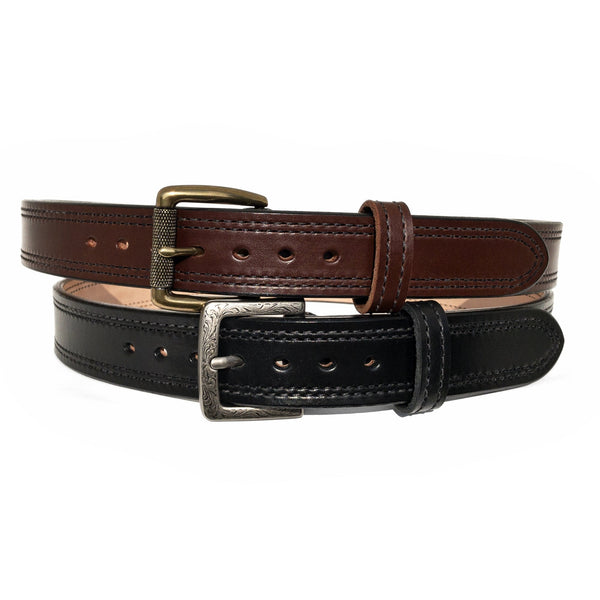 Bullhide Gun Belts in Black and Brown Smooth or Embossed Leather