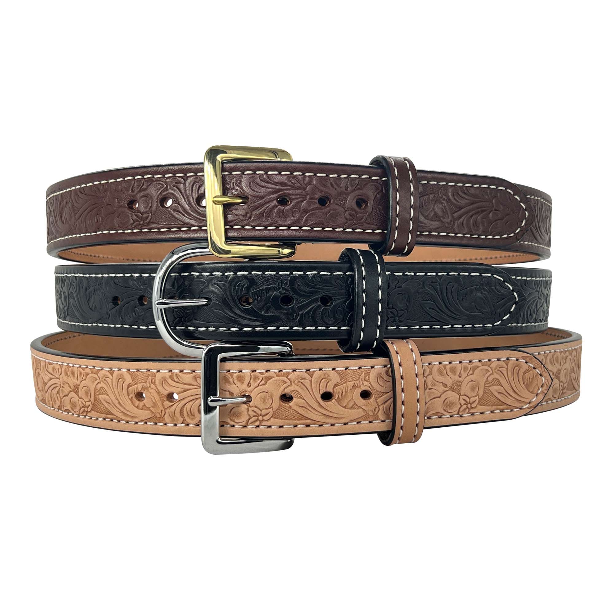 Embossed Dual-Layer Bullhide Gun Belt