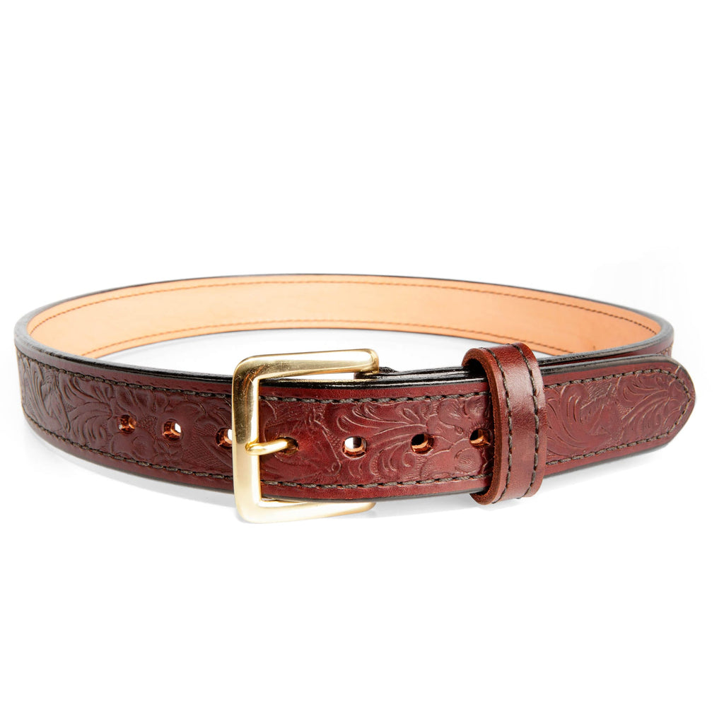 Embossed Dual-Layer Bullhide Gun Belt - Beltman