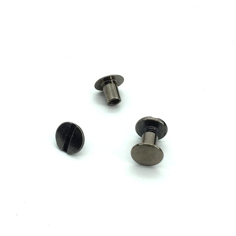 Gunmetal Black Chicago Screws For Gun Belts