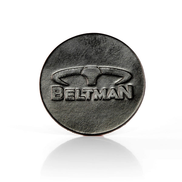 Beltman Leather Coaster In Black