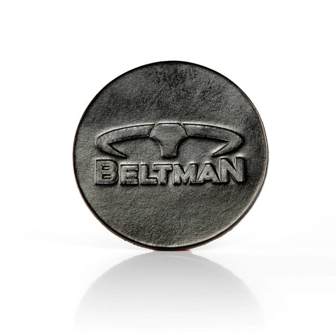 Beltman Leather Coaster In Black