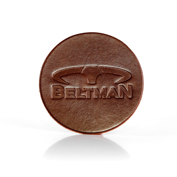 Beltman Leather Coaster In Brown