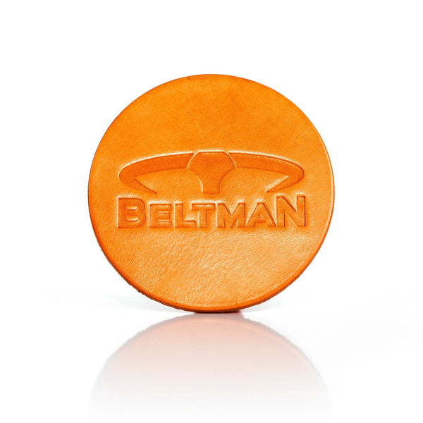 Beltman Leather Coaster In Tan