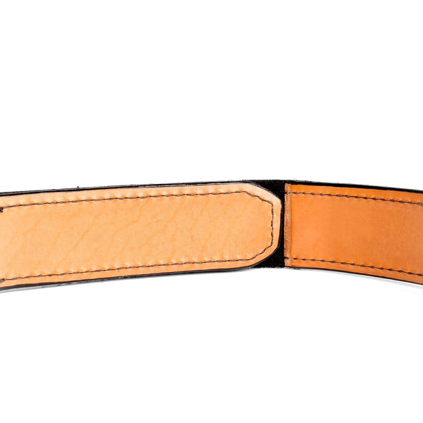 Hook And Loop Buckle-Free Bullhide Leather Belt