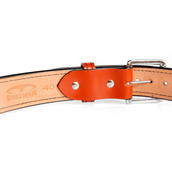 Tan 1.75” Bullhide Concealed Carry Gun Belt By Beltman With Square Chrome Buckle