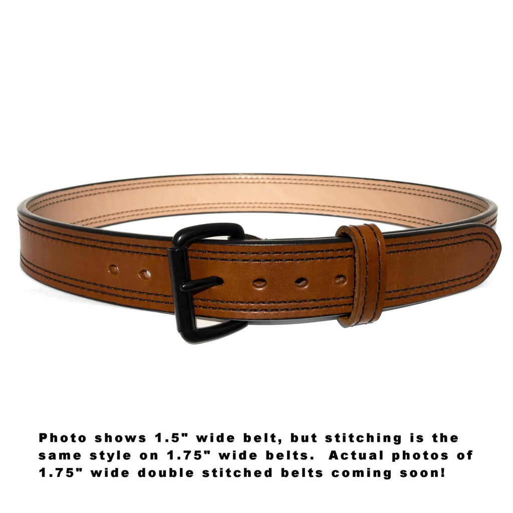 1.75" Wide DOUBLE STITCHED DualLayer Bullhide Gun Belt Beltman