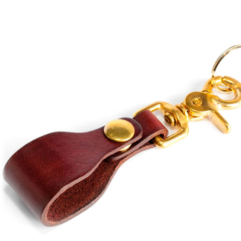 Cordovan Horsehide Key Hanger With Brass Hardware