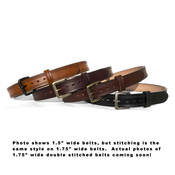 Beltman Double Stitched 1.75" Wide Dual-Layer Bullhide Gunbelts